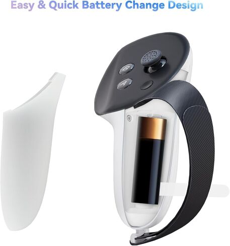 مقابض تحكم CloudValley لجهاز Meta Oculus Quest 3 مع [أشرطة مفصل قابلة للتعديل + قناع مضاد للغسق]، ملحقات مقبض من جلد البولي يوريثان غير قابلة للانزلاق، أشرطة أصلية مريحة 1:1 تناسب الأيدي الصغيرة والمتوسطة in Kuwait