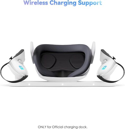 مقابض تحكم CloudValley لجهاز Meta Oculus Quest 3 مع [أشرطة مفصل قابلة للتعديل + قناع مضاد للغسق]، ملحقات مقبض من جلد البولي يوريثان غير قابلة للانزلاق، أشرطة أصلية مريحة 1:1 تناسب الأيدي الصغيرة والمتوسطة in Kuwait