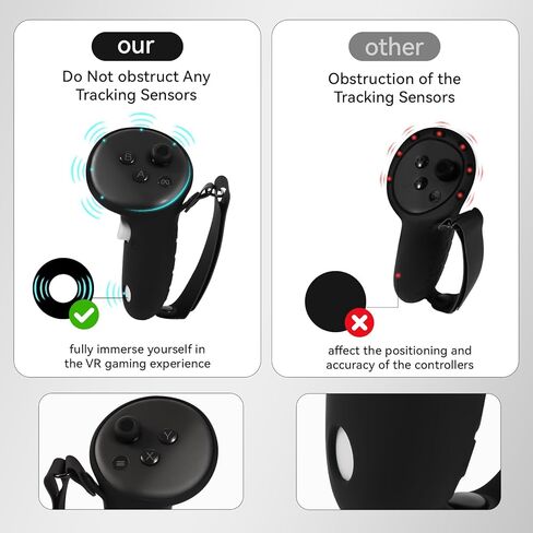 متوافق مع ملحقات Meta Quest 3، غطاء الوجه السيليكون Quest 3، غطاء سماعة الرأس VR Shell، غطاء مقابض التحكم لـ Quest 3، غطاء العدسة الواقي، مجموعة غطاء السيليكون لـ Meta Quest 3 in Kuwait