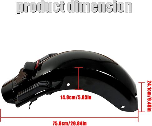 LED Rear Fender System Replacement for Touring Electra Street Glide Road King Road Glide 2014-2022 CVO Style Rear Fender Kit Black in Saudi Arabia