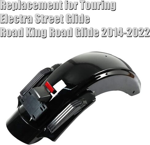LED Rear Fender System Replacement for Touring Electra Street Glide Road King Road Glide 2014-2022 CVO Style Rear Fender Kit Black in Saudi Arabia