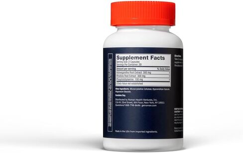 ROMAN Stress Relief Supplement for Men | Dietary Supplement Supports a Relaxing & Calm Mindset, Stress Support and Mental Well-Being with Ashwagandha | 30-Day Supply, 60 Capsules in Saudi Arabia