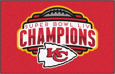 سجادة FANMATS Kansas City Chiefs Super Bowl LIV Champions Accent مقاس 19 بوصة × 30 بوصة in Saudi Arabia