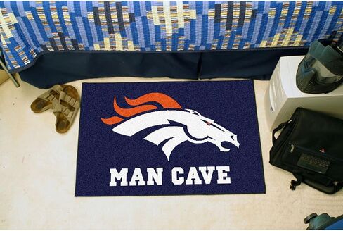 FANMATS 14297 Denver Broncos Man Cave Starter Mat Accent Rug - 19in. x 30in. | Sports Fan Home Decor Rug and Tailgating Mat in Saudi Arabia