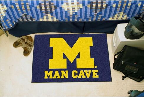 سجادة FANMATS 14668 Michigan Wolverines Man Cave Starter Mat - 19 بوصة. × 30 بوصة. | سجادة ديكور المنزل لمحبي الرياضة وبساط خلفي in Saudi Arabia