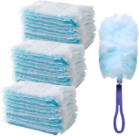 إعادة تعبئة منفضة TCASH متوافقة مع منفضة سويفر، 30 قطعة 180 عبوة منفضة شديدة التحمل، مجموعة منفضة غبار متعددة الأسطح شديدة التحمل + مقبض واحد، عبوات بديلة منفضة لتنظيف الأثاث in Kuwait