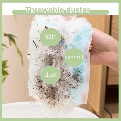 إعادة تعبئة منفضة TCASH متوافقة مع منفضة سويفر، 30 قطعة 180 عبوة منفضة شديدة التحمل، مجموعة منفضة غبار متعددة الأسطح شديدة التحمل + مقبض واحد، عبوات بديلة منفضة لتنظيف الأثاث in Kuwait