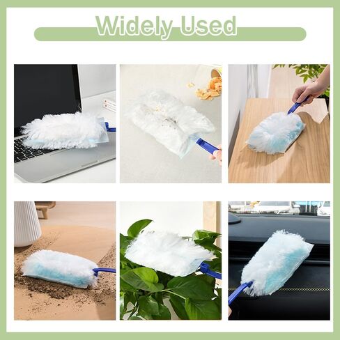 إعادة تعبئة منفضة TCASH متوافقة مع منفضة سويفر، 30 قطعة 180 عبوة منفضة شديدة التحمل، مجموعة منفضة غبار متعددة الأسطح شديدة التحمل + مقبض واحد، عبوات بديلة منفضة لتنظيف الأثاث in Kuwait