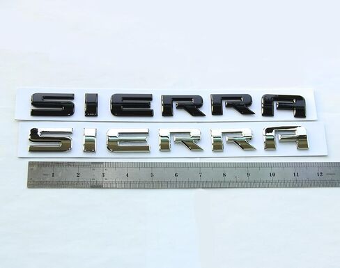 Yoaoo 1x OEM Sierra Letters Emblem Carbonfibre Badge Compatible with 2500HD 3500HD Sierra 2011-2019 Denali (Carbon fiber) in Saudi Arabia