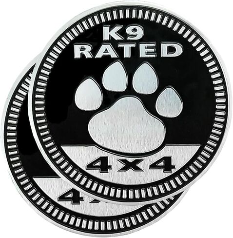 2 PCS Car Emblem, 4 x 4 Metal Automotive Badge, 3D Round Metal Car Badges Emblems, Car Badge Decals Stickers Compatible with Jeep Wrangler Vehicles Trucks SUV RV (2NG AMENDMENT) in Saudi Arabia