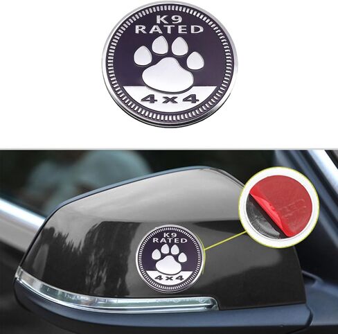 2 PCS Car Emblem, 4 x 4 Metal Automotive Badge, 3D Round Metal Car Badges Emblems, Car Badge Decals Stickers Compatible with Jeep Wrangler Vehicles Trucks SUV RV (2NG AMENDMENT) in Saudi Arabia