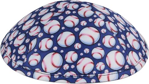 Zion Judaica Sports Kippah للبالغين والأولاد نمط Ballgame Kippot مقاس 6 بوصات Skullcap Yamaka للبار/Bat Mitzvah Chuppah Wedding in Kuwait
