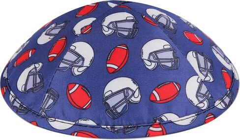 Zion Judaica Sports Kippah للبالغين والأولاد نمط Ballgame Kippot مقاس 6 بوصات Skullcap Yamaka للبار/Bat Mitzvah Chuppah Wedding in Kuwait