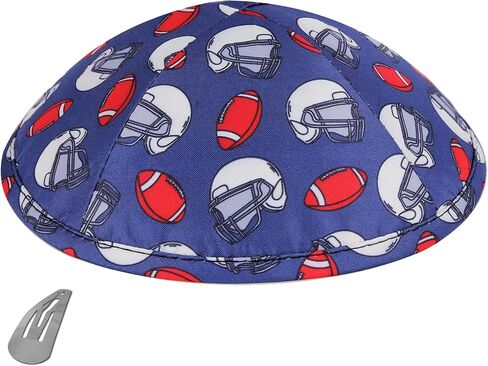 Zion Judaica Sports Kippah للبالغين والأولاد نمط Ballgame Kippot مقاس 6 بوصات Skullcap Yamaka للبار/Bat Mitzvah Chuppah Wedding in Kuwait
