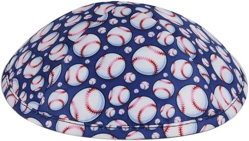 Zion Judaica Sports Kippah للبالغين والأولاد نمط Ballgame Kippot مقاس 6 بوصات Skullcap Yamaka للبار/Bat Mitzvah Chuppah Wedding in Kuwait