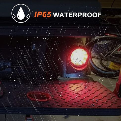 8 قطع مصابيح LED مستديرة للمقطورة مقاس 4 بوصات 24 مصباح LED مقاوم للماء مقاس 4 بوصات توقف الفرامل وإيقاف الانعطاف لعلامات المقطورة وحلقات مطاطية وأسلاك توصيل ذات 3 شقوق متضمنة (4 أحمر + 4 أبيض) in Kuwait