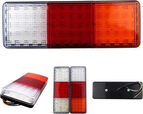 [ALL STAR TRUCK PARTS] 75 LED Truck Rectangle 3 Color Tail Light Bar Waterproof Turn Signal Brake Reverse Running Taillight for Truck Boat Trailer Pickup RV Camper UTV UTE Vans (2PCS) 12V in Saudi Arabia