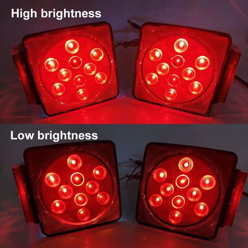 LED Waterproof Trailer Tail Lights Kit Submersible Tail Lamp Running Stop Turn Signal Brake Marker Reversing Backup Light for Truck RV Pickup Bus Towing Vehicle DC12V,Universal in Saudi Arabia
