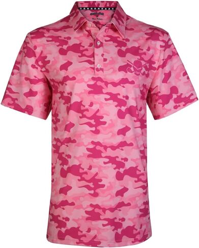 قميص جولف للرجال من TattooGolf Camo Cool-Stretch (أزرق) in Saudi Arabia