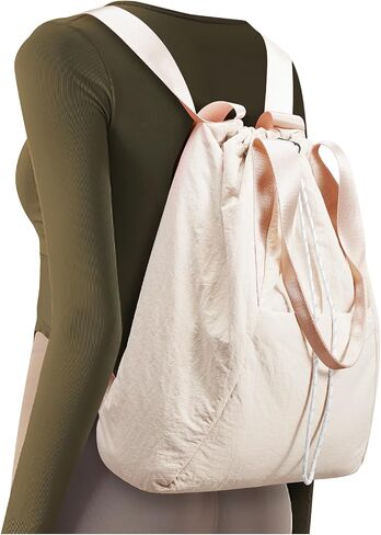 Black Drawstring Backpack Gym Bag For Women Small Workout Sports Bag For Men Cinch Gym Backpack Shoulder Tote Bag For Women in Saudi Arabia