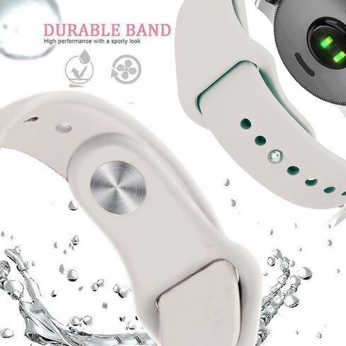 Silicone Watch Bands for Garmin Vivoactive 4S / Venu 2S /Venu 3S / Vivomove 3S, Soft Sport 18mm Quick Release Waterproof Replacement Wristband Strap for Garmin Forerunner 255s/255s Music in Kuwait