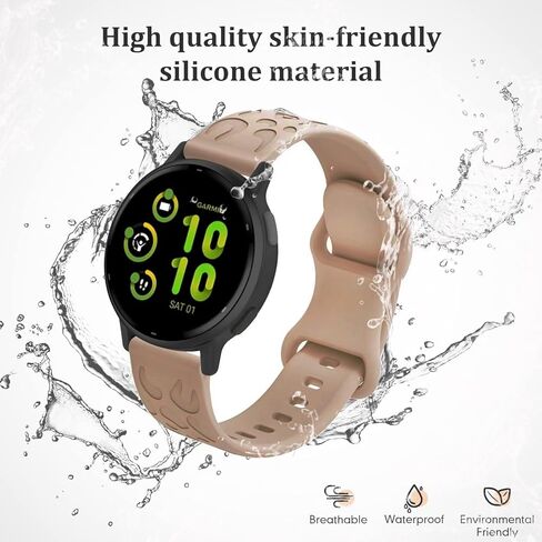 4 PACK 18mm Cheetah Leopard Engraved Silicone Band Compatible With Vivoactive 4S / Venu 3S / Venu 2S/ Vivomove 3S, Soft Sport Release Waterproof Replacement Wristband Strap for Garmin Forerunner 255s in Kuwait