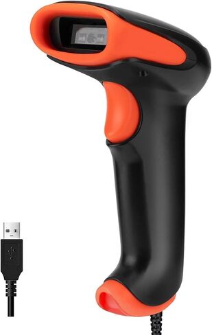 Tera 1D Wired Barcode Scanner: Read Screen 1D Barcodes USB 2.0 Wired 2500 Pixel CCD Ultra Fast and High Precise Scanning, Plug and Play for Warehouse Home Library Windows Mac Model 2500C in Saudi Arabia