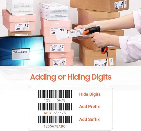Tera 1D Wired Barcode Scanner: Read Screen 1D Barcodes USB 2.0 Wired 2500 Pixel CCD Ultra Fast and High Precise Scanning, Plug and Play for Warehouse Home Library Windows Mac Model 2500C in Saudi Arabia