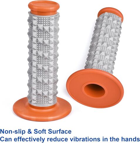 مقابض مقود الدراجة النارية، مقبض مقود الدراجة الترابية، برتقالي/أسود غير قابل للانزلاق، مقبض مطاطي مريح لمقبض مقود الدراجة الترابية in Kuwait