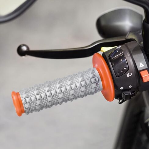 مقابض مقود الدراجة النارية، مقبض مقود الدراجة الترابية، برتقالي/أسود غير قابل للانزلاق، مقبض مطاطي مريح لمقبض مقود الدراجة الترابية in Kuwait