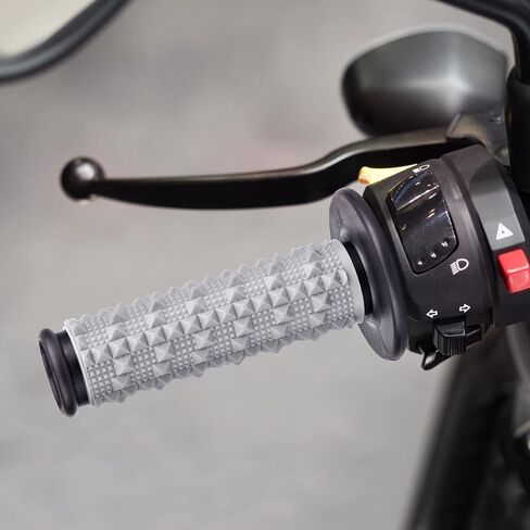 Motorcycle Handlebar Grips Dirt Bike Grip, Dannisly Orange /Black Non Slip Rubber Bar End Comfort Handlebar Grip for Dirt Bike Thruster Grips in Saudi Arabia