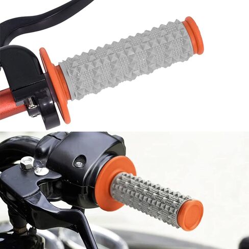 مقابض مقود الدراجة النارية، مقبض مقود الدراجة الترابية، برتقالي/أسود غير قابل للانزلاق، مقبض مطاطي مريح لمقبض مقود الدراجة الترابية in Kuwait