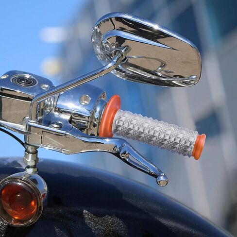 مقابض مقود الدراجة النارية، مقبض مقود الدراجة الترابية، برتقالي/أسود غير قابل للانزلاق، مقبض مطاطي مريح لمقبض مقود الدراجة الترابية in Kuwait