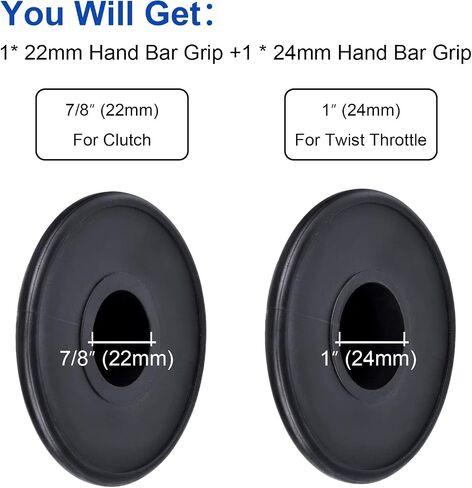 Motorcycle Handlebar Grips Dirt Bike Grip, Dannisly Orange /Black Non Slip Rubber Bar End Comfort Handlebar Grip for Dirt Bike Thruster Grips in Saudi Arabia