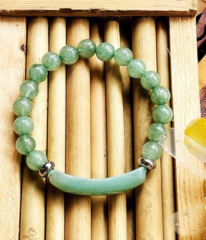 سوار كريستال أفينتورين الأخضر لتخفيف التوتر - سوار كريستال سيترين من الأحجار الكريمة الأصلية لشفاء الثروة والازدهار - سوار استرخاء العقل in Kuwait