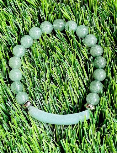 سوار كريستال أفينتورين الأخضر لتخفيف التوتر - سوار كريستال سيترين من الأحجار الكريمة الأصلية لشفاء الثروة والازدهار - سوار استرخاء العقل in Kuwait