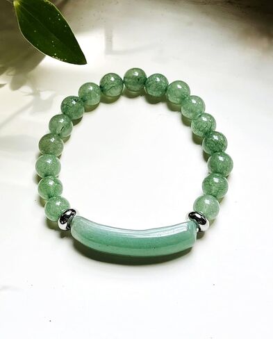 سوار كريستال أفينتورين الأخضر لتخفيف التوتر - سوار كريستال سيترين من الأحجار الكريمة الأصلية لشفاء الثروة والازدهار - سوار استرخاء العقل in Kuwait