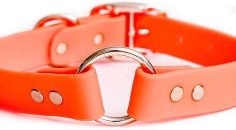 Regal Dog Products Medium Blue Dog Collar with Heavy Duty Double Buckle & D Ring | Vinyl Coated, Custom Fit, Adjustable Biothane Dog Collar | Chew Resistant Waterproof Center-Ring Collar for Dogs in Saudi Arabia