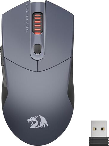 ماوس ألعاب Redragon اللاسلكي، ماوس ألعاب خفيف للغاية بدقة 26K DPI، ماوس بلوتوث ثلاثي الوضع، تصميم مريح وطبيعي، أزرار كاملة قابلة للبرمجة، يدعم البرنامج روابط المفاتيح DIY in Kuwait