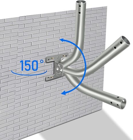 طقم تثبيت جسر لاسلكي عالمي متين وقوي وقابل للتعديل، عمود وحامل مثبت على الحائط للهوائي الخارجي من نقطة إلى نقطة وصول AP جسر العميل CPE (عبوة من قطعتين)، Slinkdsco in Kuwait