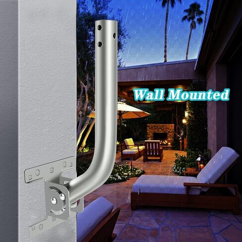 طقم تثبيت جسر لاسلكي عالمي متين وقوي وقابل للتعديل، عمود وحامل مثبت على الحائط للهوائي الخارجي من نقطة إلى نقطة وصول AP جسر العميل CPE (عبوة من قطعتين)، Slinkdsco in Kuwait