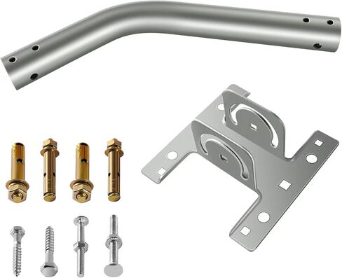 طقم تثبيت جسر لاسلكي عالمي متين وقوي وقابل للتعديل، عمود وحامل مثبت على الحائط للهوائي الخارجي من نقطة إلى نقطة وصول AP جسر العميل CPE (عبوة من قطعتين)، Slinkdsco in Kuwait