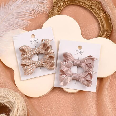 مشابك شعر الأطفال مبطنة بالكامل ولا تنزلق للشعر الناعم، فيونكات شعر منقطة، إكسسوارات شعر للأطفال، دبابيس شعر للرضع حديثي الولادة، مشابك شعر للأطفال الصغار 20 قطعة in Kuwait