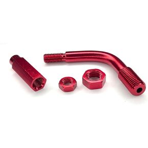 Motorcycle Throttle Cable Ends Adjuster, Aluminum Alloy 90 Degree Bendy Clutch Cable Adjuster Throttle Regulator, Universal M10×1.25 Nut Accelerator Wire Guide for Motorcycle Dirt Bike (Red) in Saudi Arabia