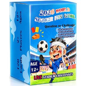 2026 World Soccer Party Game – Interactive Truth or Dare Card Game for Live Match Watch Parties, 120 Football Challenge & Question Cards for Family & Friends, 2+ Player in Saudi Arabia