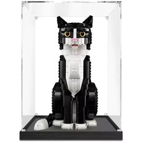 3MM Acrylic Display Case for LEGO 21349 Tuxedo Cat & 21376 Orange Cat Display Box,Dustproof Clear Display Case Compatible with Lego 21349 &21376 (Not Include The Model) in Saudi Arabia