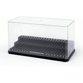 Minifigures Acrylic Display Case, 3-Tier Step Shelf Dustproof Box, Collectible Minifigure Organizer Stand, Compatible with Building Block Minifigures, Action Figures & Small Toys (2Pack in Saudi Arabia