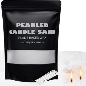 Scented Candle Sand Wax Set, Refillable Plant Sand Candles with 20 Wicks Kit 1.1LB Candle Beads Sand Candles for DIY Candle Making Valentine's Day Gift Party, Wedding, Home Decor (Scented Lavender) in Saudi Arabia
