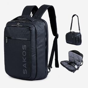 SAKOS Travel Backpack for Men & Women, TSA approved carry on backpack for airplanes with padded luggage strap, waterproof personal item backpack, fits 15.6" laptop computer in Saudi Arabia