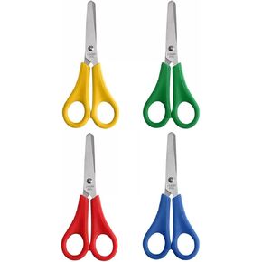 4 Sets of Children's Safety Scissors,Round Headed Plastic Scissors,Kindergarten Baby Handmade Scissors,Small Class art Enlightenment Training,Scissors in Saudi Arabia